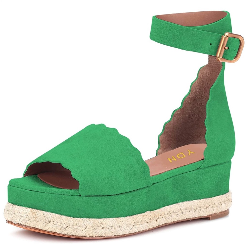 Open Toe Platform Sandals Ankle Strap Wedge